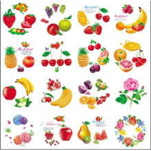 Fruit de bande dessinée de forme ronde fleur Design Iml, dans l&#39;étiquette de moule